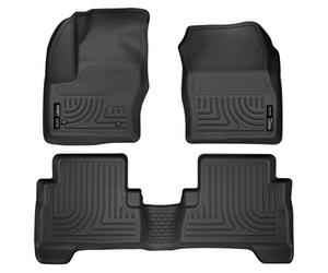 Husky Liners Weatherbeater Series | Front & 2nd Seat Floor Liners - Black | 99741 | Fits 2013-2018 Ford C-Max, 2013-2019 Ford Escape 3 Pcs