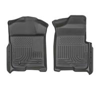 Husky Liners Weatherbeater Series | Front Floor Liners - Black | 18331 | Fits 2009-2014 Ford F-150 SuperCrew/SuperCab/Standard Cab w/o Manual Transfer Case Shifter 2 Pcs