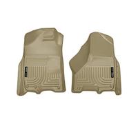 Husky Liners Weatherbeater Series | Front Floor Liners - Tan | 18003 | Fits 2009-2018 Dodge Ram 1500 Crew Cab, 2010-2018 Dodge Ram 2500/3500 Crew Cab, 2019 Dodge Ram 1500 Classic Crew Cab 2 Pcs