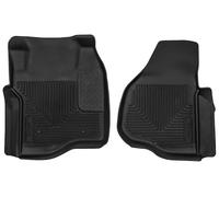 Husky Liners - X-ACT Contour | 2011-2016 Ford F - 250/F - 350 Crew Cab/SuperCab w/o Drivers Side Foot Rest Vehicle or Manual Transfer Case Shifter, Front Liners - Black, 2 pc. | 53301