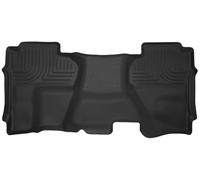 Husky Liners X-act Contour Floor Mats | Fits 2014-2018 Chevrolet Silverado & GMC Sierra 1500; 2015-2019 Silverado/Sierra 2500/3500 Double Cab (Full Coverage) | 2nd Row, 1-pc Black - 53911