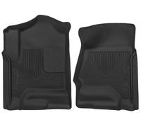 Husky Liners X-act Contour Floor Mats | Fits Various 2014-2020 Chevrolet Silverado, GMC Sierra, Cadillac Escalade & ESV, Yukon & XL, Suburban, Tahoe (See Description) | Front Row, 2-pc Black - 53111