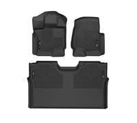 Husky Liners X-act Contour Series | Front & 2nd Seat Floor Liners - Black | 53498 | Fits 2015-2022 Ford F-150 SuperCrew Cab w/o Fold Flat Storage 3 Pcs