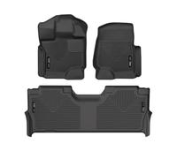 Husky Liners X-act Contour Series | Front & 2nd Seat Floor Mats, Black, 3 pc. | 53468 | Fits 2021-2022 Ford F-150 SuperCrew, (w/fold Flat Under seat Storage Box.)