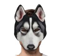 Husky Mãśk, Cloth EVA Animal Cutout 10.2x7.9in | Realistic Dog Costume Accessory 40g - This Breathable Novelty Masque Provides Charming Gaze For Halloween Carnival Party Cosplay