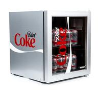 Husky Diet Coke Mini Drinks Cooler, 48 Litre, Glass Door, Silver, Hus-Hy209