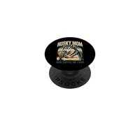 Husky Mom Iced Coffee Or I Riot Dog Lover PopSockets Adhesive PopGrip
