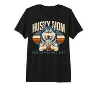 Husky Mom Iced Coffee Or I Riot Dog Lover Premium T-Shirt