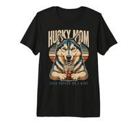 Husky Mom Iced Coffee Or I Riot Dog Lover Premium T-Shirt