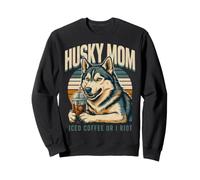Husky Mom Iced Coffee Or I Riot Dog Lover Sweatshirt