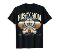 Husky Mom Iced Coffee Or I Riot Dog Lover T-Shirt