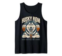 Husky Mom Iced Coffee Or I Riot Dog Lover Tank Top