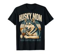 Husky Mom Iced Coffee Or I Riot Dog Lover Value Graphic T-Shirt