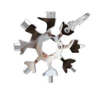 Husky Piquant Dog 19-in-1 Snowflake Multi Tool, Stainless Steel Metal Snowflake Multitool with Keychain, Compact & Portable Tools for Outdoor Camping Survival Daily Use Gift for Men