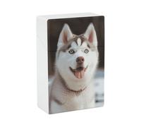 Husky Piquant Dog Cigarette Case - Waterproof & Crush Proof Cigarette Holder Case for 20 King Size Cigarettes, Portable Pocket Size Travel Box for Men & Women