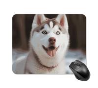 Husky Piquant Dog Square Mouse Pad Portable Computer Mousepad with Non-Slip Rubber Base 20 * 25cm Ultra-Thin Gaming Mouse Mat for Computer Laptop Office Desk Accessories