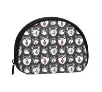 Husky Print Coin Purse, Cute Mini Coin Purse for Women, Small Change Purse Coin Pouch