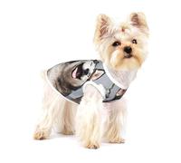 Husky Printing,Cotton Sleeveless Pet T-Shirt Soft Stretchy Puppy Breathable Vest,M