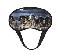 Husky Puppies Dogs Print Fashion Sleep Mask, Blackout Eye Mask,Sleeping Eye Mask Suitable for Travel/Yoga/Nap