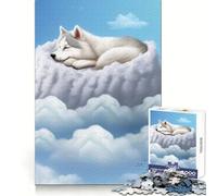 Husky Puppy Dreaming 1000 Piece Jigsaw Puzzle for Adults Logic Fun Bright Detail Playful Challenge Xmas Surprise (50x75cm)