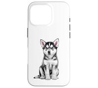 Husky Puppy Sketch Drawing Art Dog Lover Case for iPhone 16 Pro