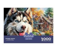 Husky Puzzles 1000 Pieces for Adults Cute Pet Jigsaw Puzzles Puzzle Challenging Game for The Whole for Women, Gifts for Men Home Decoration Puzzle 70x50cm/1000pcs