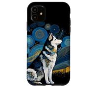 Husky Siberian Husky Starry Night Van Gogh Colorful Case for iPhone 11