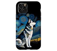 Husky Siberian Husky Starry Night Van Gogh Colorful Case for iPhone 11 Pro