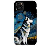 Husky Siberian Husky Starry Night Van Gogh Colorful Case for iPhone 11 Pro Max