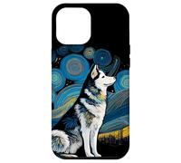 Husky Siberian Husky Starry Night Van Gogh Colorful Case for iPhone 12 Pro Max