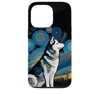 Husky Siberian Husky Starry Night Van Gogh Colorful Case for iPhone 13 Pro