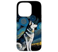 Husky Siberian Husky Starry Night Van Gogh Colorful Case for iPhone 14 Pro