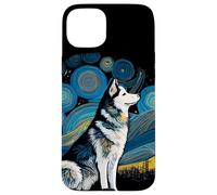 Husky Siberian Husky Starry Night Van Gogh Colorful Case for iPhone 15 Plus