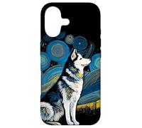 Husky Siberian Husky Starry Night Van Gogh Colorful Case for iPhone 17