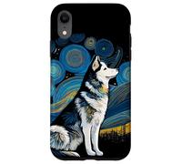 Husky Siberian Husky Starry Night Van Gogh Colorful Case for iPhone XR