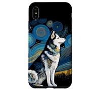 Husky Siberian Husky Starry Night Van Gogh Colorful Case for iPhone XS Max