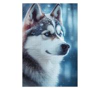 Husky Snowing Colourful Jigsaw Puzzle for Adults, 1000 PCS