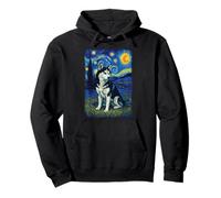 Husky Starry Night Pullover Hoodie