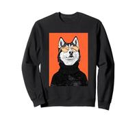 Husky Stylish 80s Pop Art Portrait w Sunglasses Sweatshirt