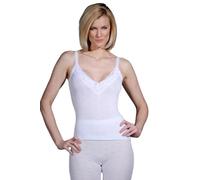 Husky Thermals Ladies Thermal Sleeveless Camisole Vest Winter Underwear Top Base Layer White (UK, Alpha, M, Regular, Regular)