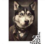 Husky Vintage Jigsaw Puzzles Game Adult 1000 Piece Jigsaw Paper Creative Jigsaw Puzzle Decompressing Game 1000pcs (38x26cm)