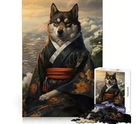 Husky Wearing A Kimono 1000 Piece Jigsaws for Teenagers Puzzle Reason Skill Fine Thick Happy Challenge Table Accent (38x52cm)