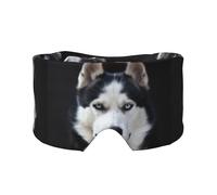 Husky's Handsome Face Dog Funny, Full Eye Covers Light Blocking Eye Mask Sleep Eye and Ear Muffs