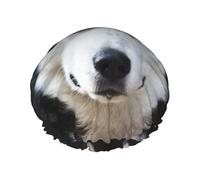 Husky's Handsome Face Dog Funny,Shower Cap Nightcap Double Layer Waterproof Elastic Bath Cap Reusable Hair Cap