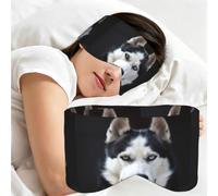 Husky's Handsome Face Dog Funny, Sleep Mask for Home Travel, Full Eye Covers Light Blocking Eye Mask Sleep Eye and Ear Muffs