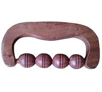 HusNain Handmade Wooden 4 Ball Massager Rollers - Relaxation/Improved Blood Circulation/Body Stress/Acupressure and Acupuncture Cutter Massagers for Men and Women's (Wooden)