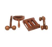 HusNain Handmade Wooden Hand Massager Rollers and Foot Roller - Relaxation/Improved Blood Circulation/Body Stress/Acupressure and Acupuncture Cutter Massagers for Men and Women's (Wooden)