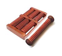 HusNain Handmade Wooden Set of Foot Wheel Massager with 1 Wheel Rollers - Relaxation/Improved Blood Circulation/Body Stress/Acupressure and Acupuncture Cutter Massagers for Men and Women's (Wooden)