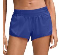Husnainna Women's 2.5" Running Shorts with Zipper Pockets, Built-in Liner, Mid Rise, 4-Way Stretch, S, Periwinkle Purple
