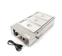 HUSPOO Commercial Chocolate Tempering Machine with 3 Cylinders, 1000W Electric Hot Chocolate Machine, Food Warmer Boiler Chocolate Melting Pot, 30-80℃ Constant Temperature, 201 Stainless Steel